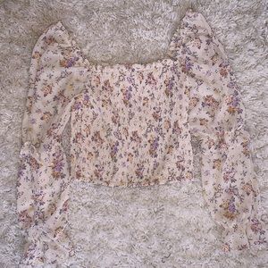 Target square necked smocked top